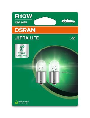OSRAM R10W 12V 10W BA15s ULTRA LIFE 2st. Blister