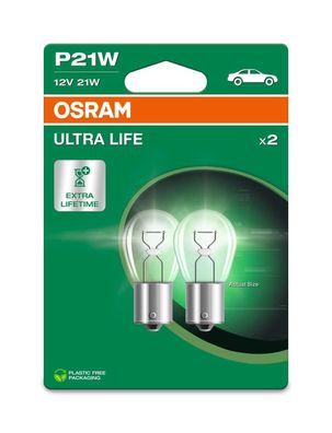OSRAM P21W 12V 21W BA15s ULTRA LIFE 2st. Blister