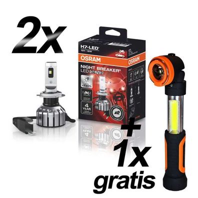 OSRAM 2x H7 NIGHT Breaker LED Motorrad + 1x LEDIL481