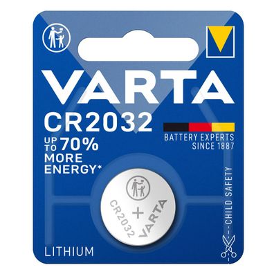 1er Blister Varta CR2032 CR 2032 Knopfzelle Batterie 3V Lithium