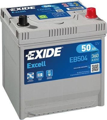 EXIDE Starterbatterie "Excell" CA-CA, Ma "EB504"