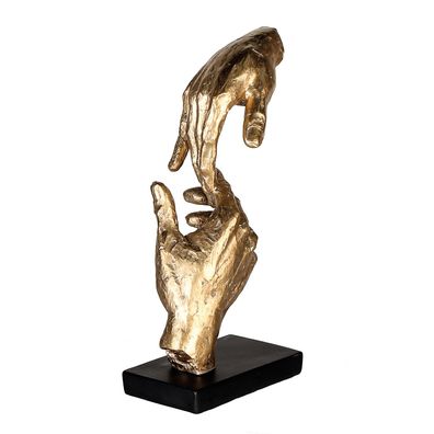 Gilde Skulptur, Hände, "Two hands", Kunstharz, goldfarben, VE 1, L. 8 cm, B. 13.5