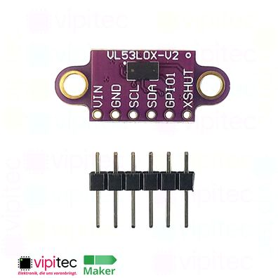 VL53L0X Infrarot Time-of-Flight Distanzsensor 3,3V 5V IR Laser ToF I2C Modul