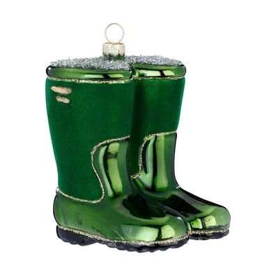 Christbaumschmuck Gummistiefel 10cm grün