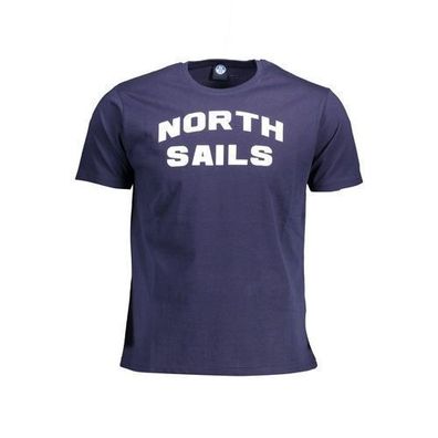 North Sails Blu Cotton Men T-Shirt
