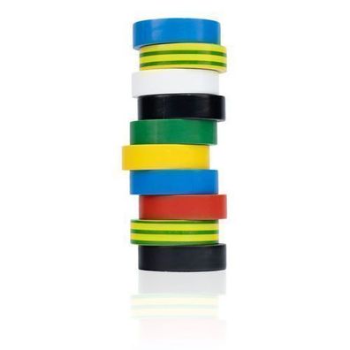 Rosfix Set Isolierband 10 Stk. – PVC 0,13 mm x 16 mm x 10 m | 80°C