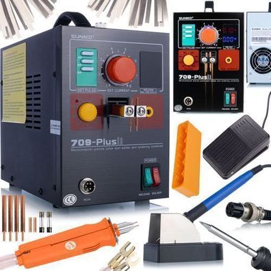 Rosfix Punktschweißgerät Sunkko 709 Plus – 3,2 kW | 220V, 1800A, T12-Löten