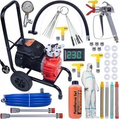 Rosfix Set Farbspritzgerät RSS05 – 3500W 22MPA 18L/min | Zubehör inkl