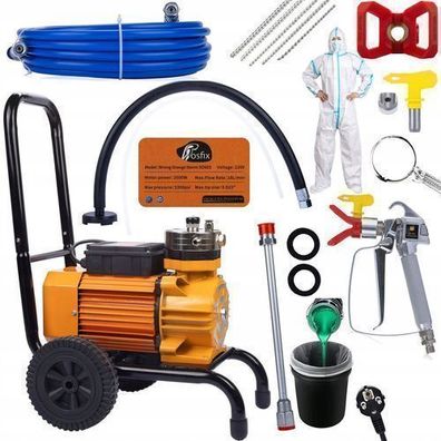 Rosfix Set Farbspritzgerät SOS03 – 3500W 22MPa 18L/min | Zubehör inkl
