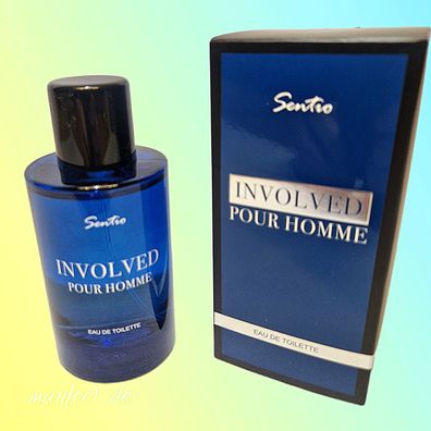 Eau de Toilette, Sentio Involved for Men, 100 ml Glasflakon, Holzig-Blumig, 43216