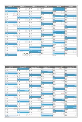Tafelkalender DIN A5 2027 (10 Stück) Format (148 x 210 mm) 300g BD Papier sehr gut