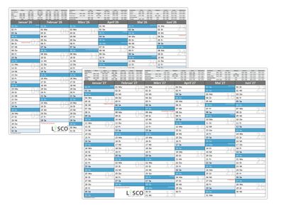 Tafelkalender DIN A4 2026 + 2027 (2 x 10 Stück) Format (210 x 297 mm) 300g BD Papier