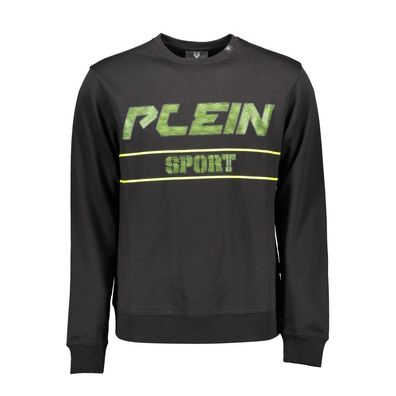 Plein Sport Black Cotton Men Sweater