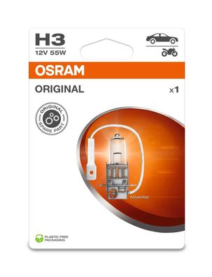 OSRAM H3 12V 55W PK22s 1st. Blister