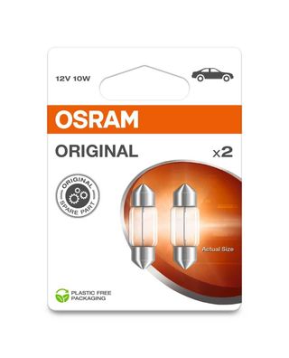 OSRAM 10W 31mm Soffitte Doppelblister 12V Original