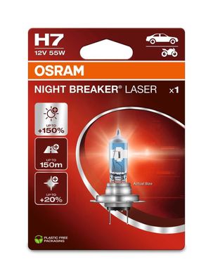 OSRAM H7 12V 55W PX26d NIGHT BREAKER® LASER + 150% mehr Helligkeit 1 St. Blister