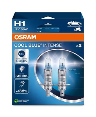 OSRAM H1 12V 55W P14.5s Cool Blue Intense NextGen. 5000K + 100% Duo 2st
