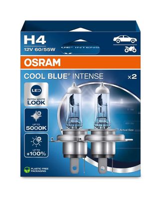 OSRAM H4 12V 60/55W P43t Cool Blue Intense NextGen. 5000K + 100% Duo 2st