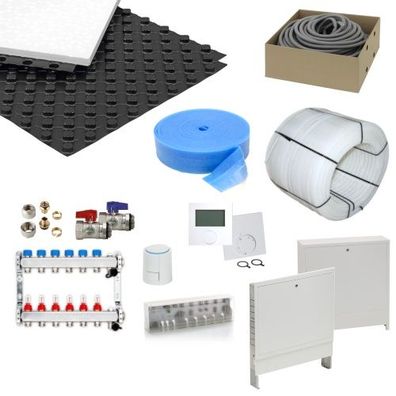 Fußbodenheizung Noppensystem mit 30 mm Dämmung Set Complete 11,2 bis 179,2 m²