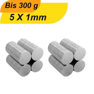 Neodym Magnet 5mm x 1mm Supermagnete hohe Haftkraft Scheibenmagnet Mini Magnete Stark