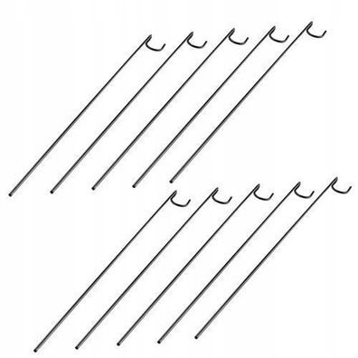 KADAX Blumenstütze aus Stahl, Stützstäbe, für Orchideen, Gerade, 50cm, 10 Stück