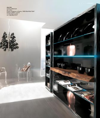 Wohnzimmer Schrank Bücherregal Holz Büroschrank Regal Schränke Vitrine Italien