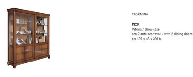 Massive Holz Vitrinen Glas Schrank Echtholz Vitrine Wohnzimmer Möbel Anrichte