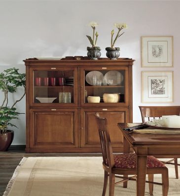 Wohnzimmer Anrichte Glas Schrank Vitrine Esszimmer Anrichte Holz Schränke Möbel