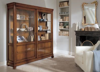 Wohnzimmer Anrichte Glas Schrank Vitrine Esszimmer Anrichte Holz Schränke Möbel