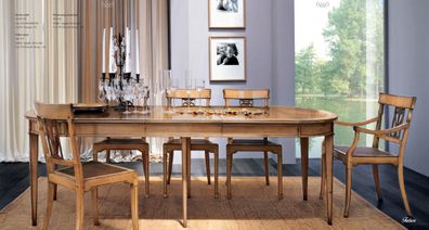 Esszimmer Möbel Holz Stuhl Stühle Sessel Möbel Lehnstuhl Holz Polster Klassische