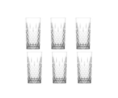 LAV Odin 6 teiliges Gläser Set - 365 ml - Longdrinkgläser aus Borosilikatglas