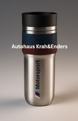 BMW M Motorsport Thermobecher Edelstahl Silber Schwarz 450ml