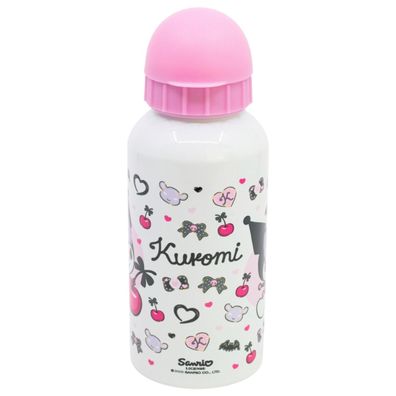 Kuromi Wasserflasche 400 ml Aluminium Flasche Schule & Freizeit mit Sicherheitsver