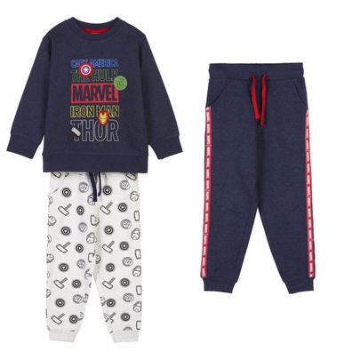 Marvel Tracksuit für Kinder – Sportanzug 3-teilig gebürstete Baumwolle