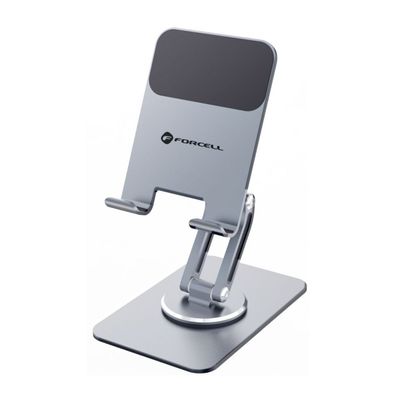Forcell F-GRIP Fold Stand 2 – 360° Smartphone- & Tablet-Tischhalterung Grau