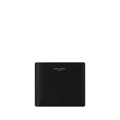 Saint Laurent Black Calf Leather Bos Taurus Wallet