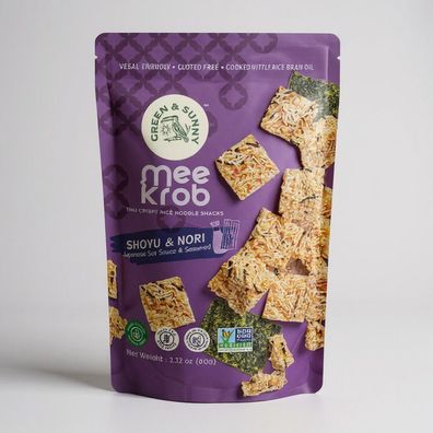 Green & Sunny Reisnudel Snack Mee Krob Shoyu & Nori Geschmack 60g