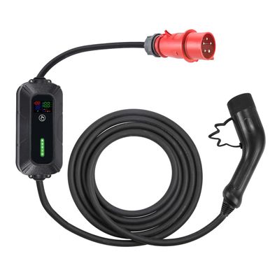 Platinet E-Auto EV Ladegerät mit LED Anzeige und Schutzfunktionen 22 kW