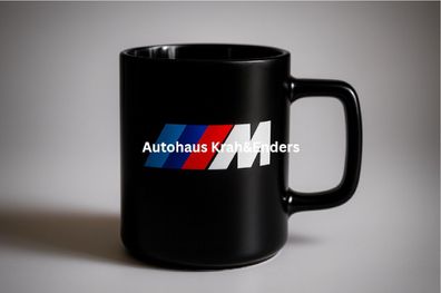 BMW M Logo Tasse Kaffebecher Kaffeetasse 300ml Schwarz