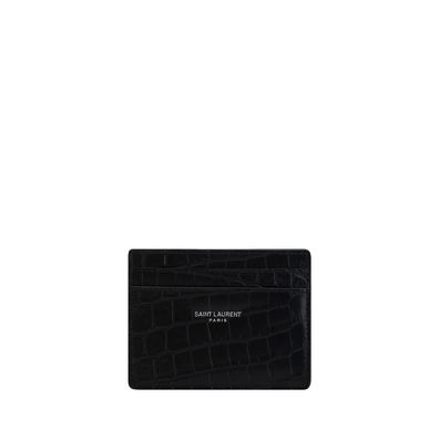 Saint Laurent Black Calf Leather Bos Taurus Wallet