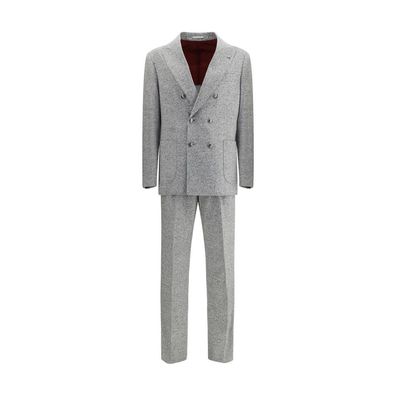 Brunello Cucinelli Gray Wool Two-Piece Suit