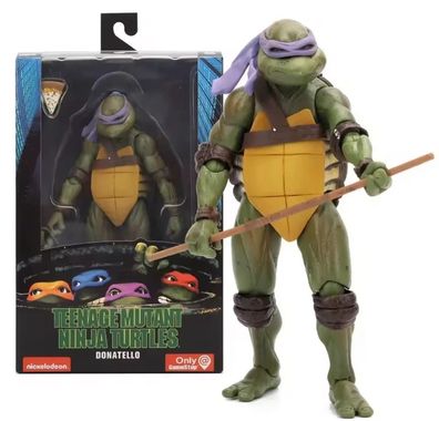 NECA TMNT Donatello Actionfigur 18?cm Teenage Mutant Ninja Turtles 1990 Film NEU