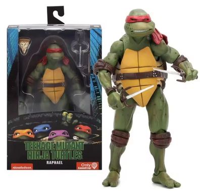 NECA TMNT Raphael Actionfigur 18?cm Teenage Mutant Ninja Turtles 1990 Film NEU