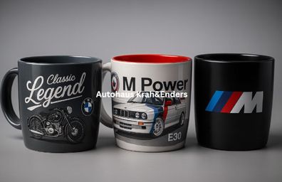 3x BMW M Logo Tasse Kaffebecher Kaffeetasse Doppelpack Becher
