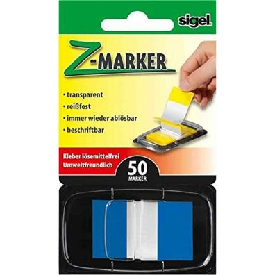 SIGEL Z-Marker Haftmarker blau 50 Streifen