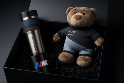 BMW?M?Motorsport Geschenkset Geschenkbox Tasse Thermobecher Plüschbär Limited