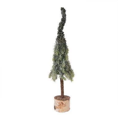 Clayre & Eef Mini-Kunstweihnachtsbaum Ø 10x35 cm Grün Holz (Gr. Ø 10x35 cm)