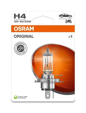 OSRAM H4 12V 60/55W P43t Original Spare Part 1st. Blister