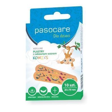 Kinderpflaster Kids Line mit lustigem Design, 10 Stück - Hochwertige medizinisch