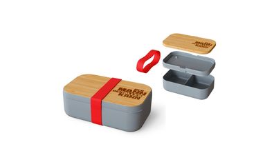 LaVida Brotdose für Dich 19 x 12 x 7 cm Der Mann, der alles kann (grau)